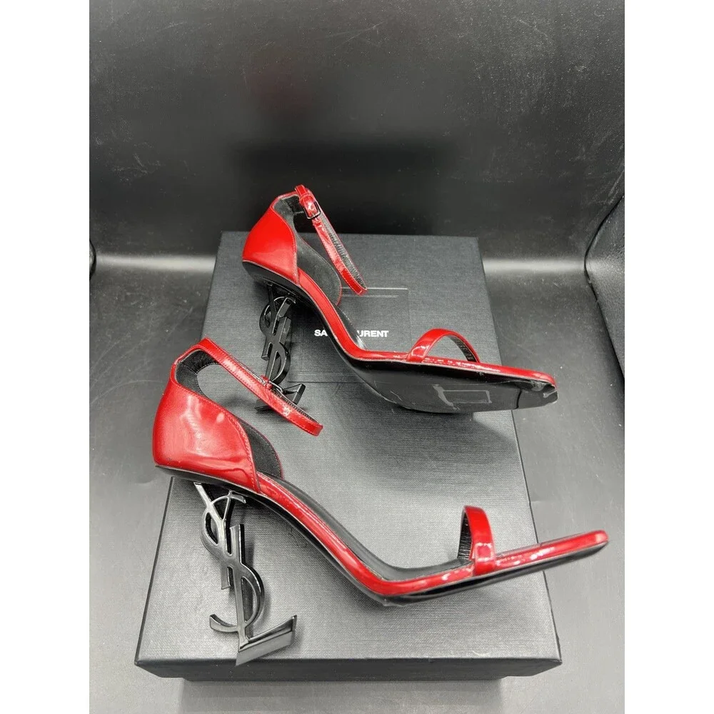 Saint Laurent Red Opyum Heels YSL EUR 37 / US Women’s Size 7 - Picture 16 of 16